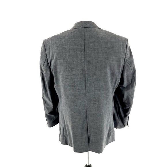 DAMAGED Jos A Bank Wool 2 Button Blazer 42R Gray‎ Twill Spec - Picture 8 of 15